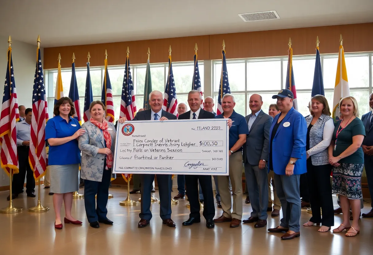 Ceremony for Parker’s Kitchen donation to the Wounded Warrior Project