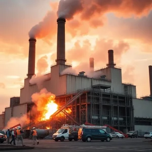 Controlled demolition of stack structures at Plant Wansley