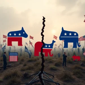 Visual representation of political division within the Republican Party