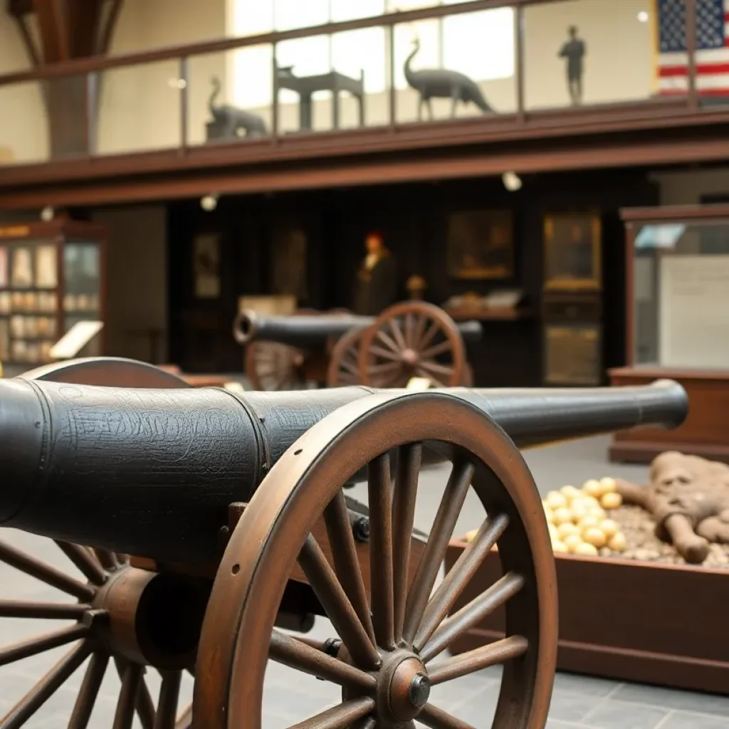 Exhibition of Revolutionary War cannons at Savannah History Museum
