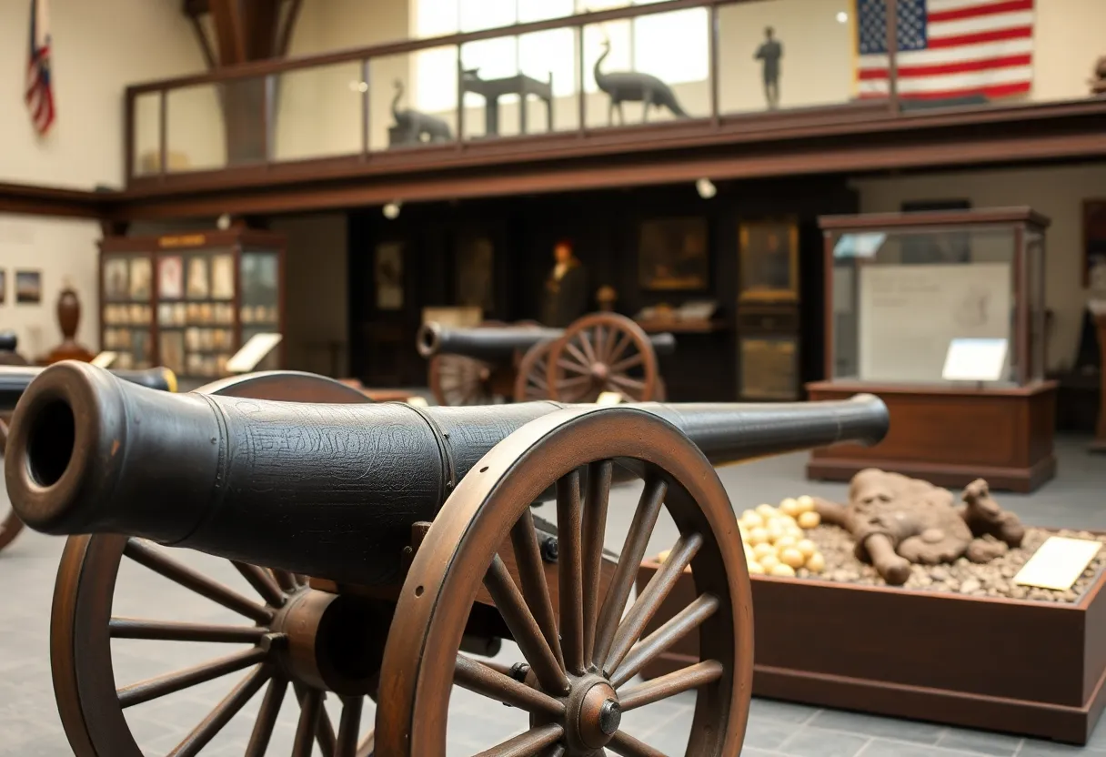 Exhibition of Revolutionary War cannons at Savannah History Museum