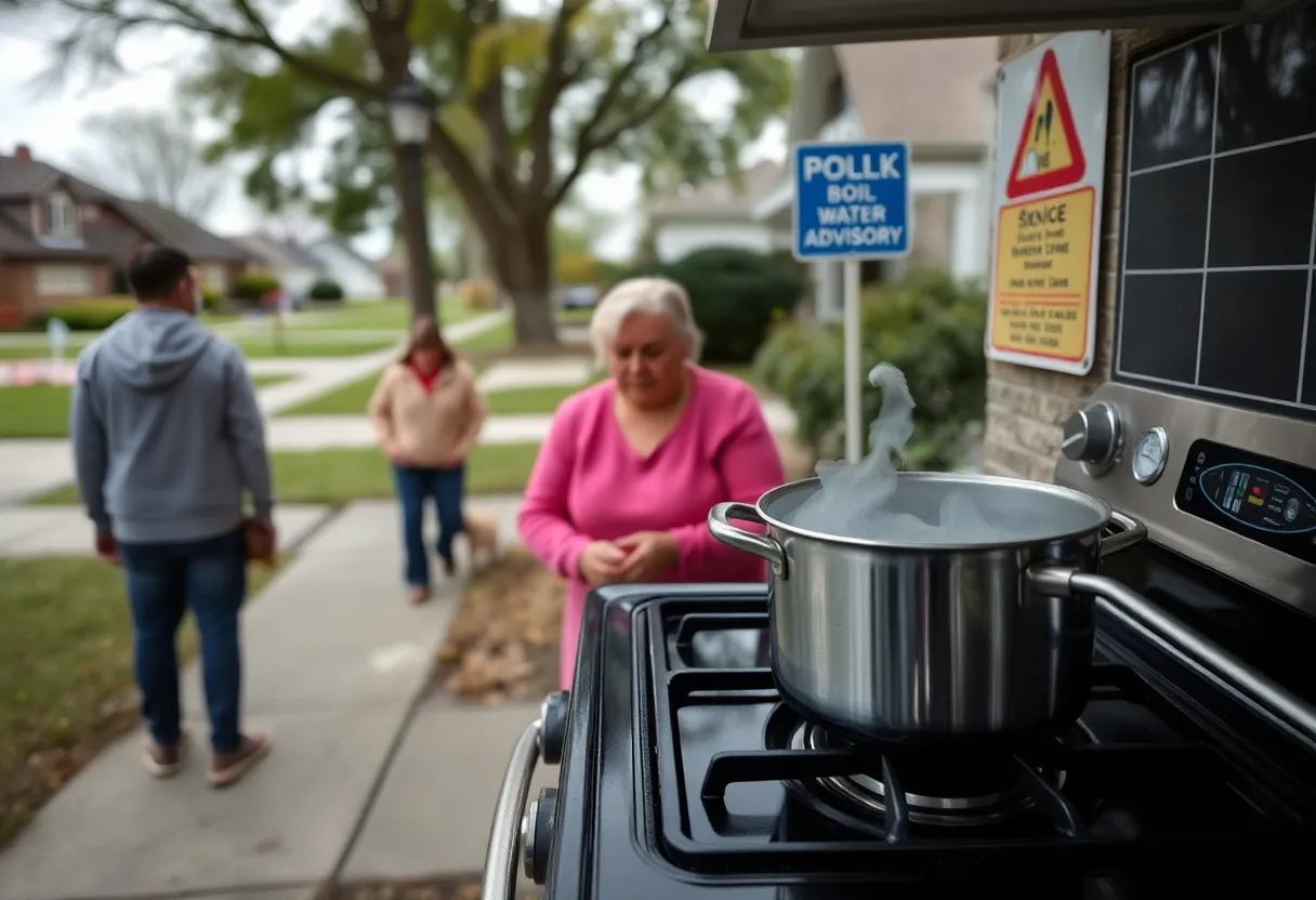 Neighborhood in Richmond Hill under boil water advisory with residents taking precautions.