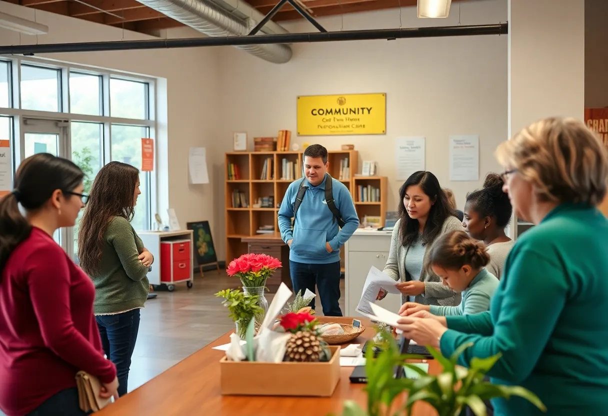 A welcoming community center providing support services