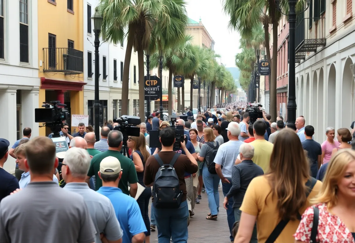 Participants waiting for casting calls in Savannah