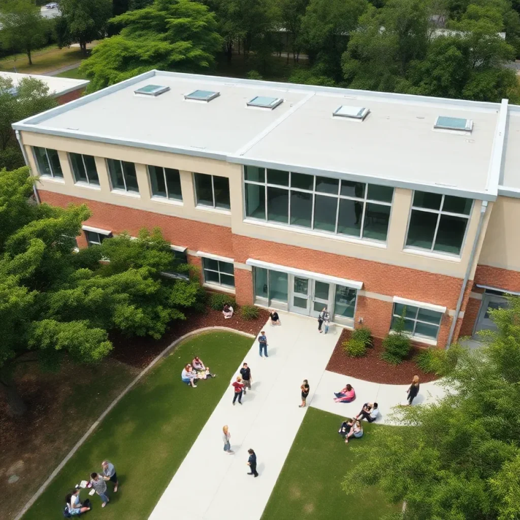 Students learning outdoors at a new public charter school in Savannah.