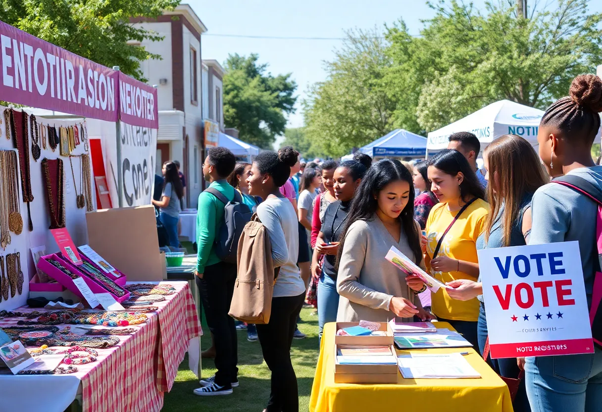 Local businesses showcasing their offerings at the Fall Savannah Browse event.