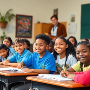 Students and teachers in a vibrant classroom in Savannah