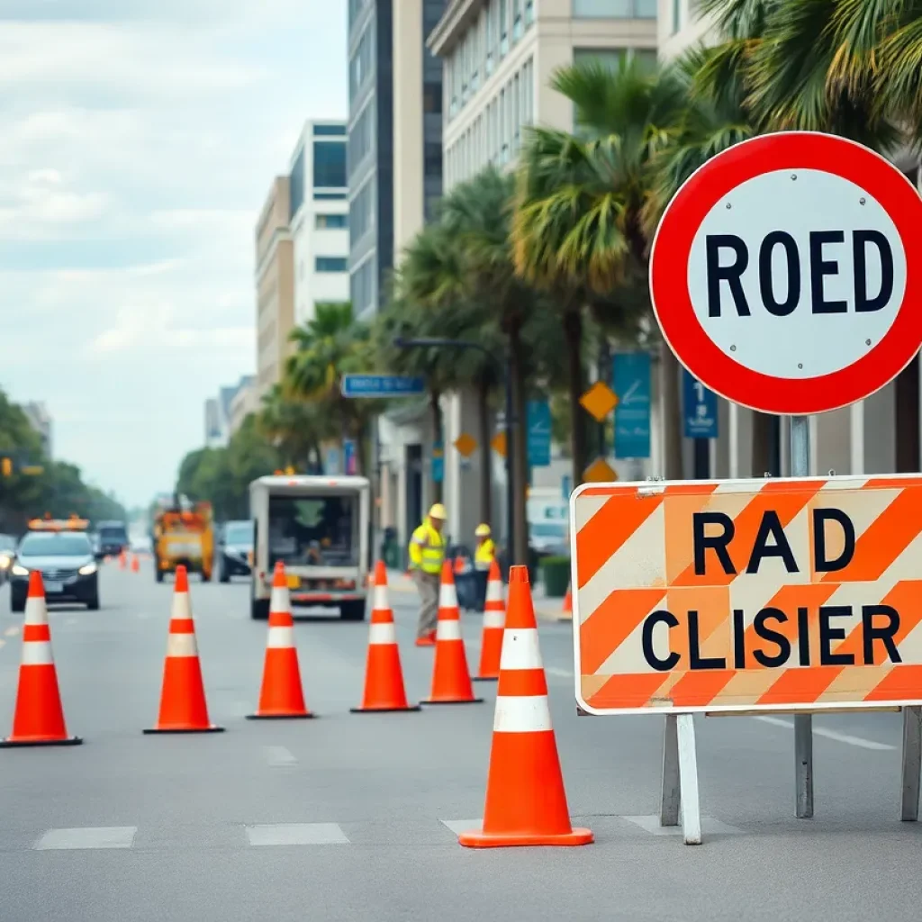 Road closures in Savannah due to repairs and ongoing construction.