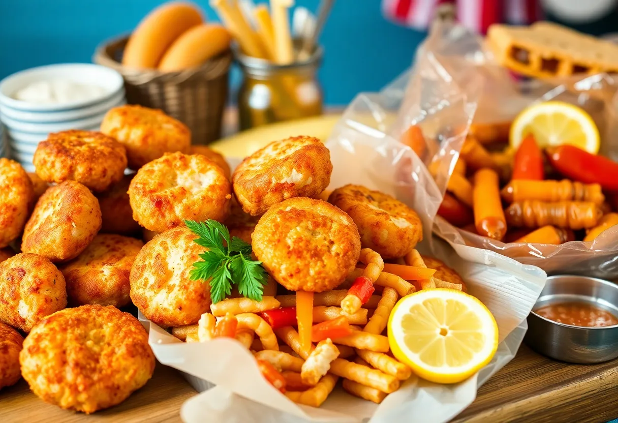 Display of Tubby's seafood offerings at Foodie Fest