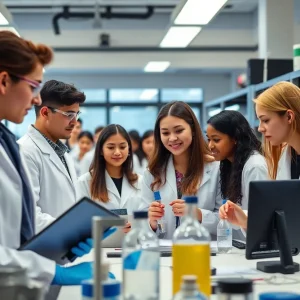 Students and researchers collaborating on projects at the University of Georgia