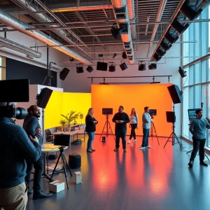 Modern film production studio setting at Trilith Studios
