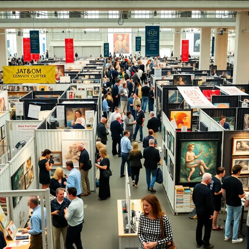 Diverse vendors at the Black Business Expo showcasing products and engaging with attendees.