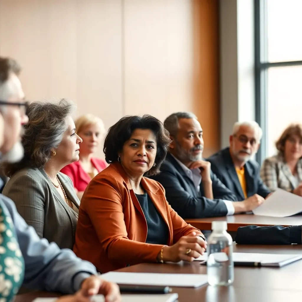 Board meeting discussing transit authority matters