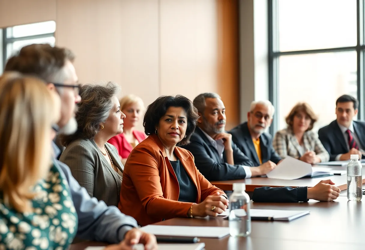 Board meeting discussing transit authority matters