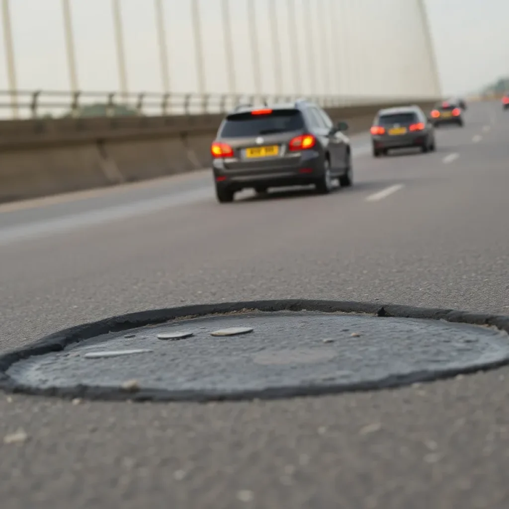 Potholes on Chatham Parkway bridge affecting traffic