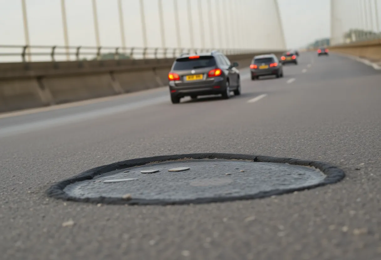 Potholes on Chatham Parkway bridge affecting traffic