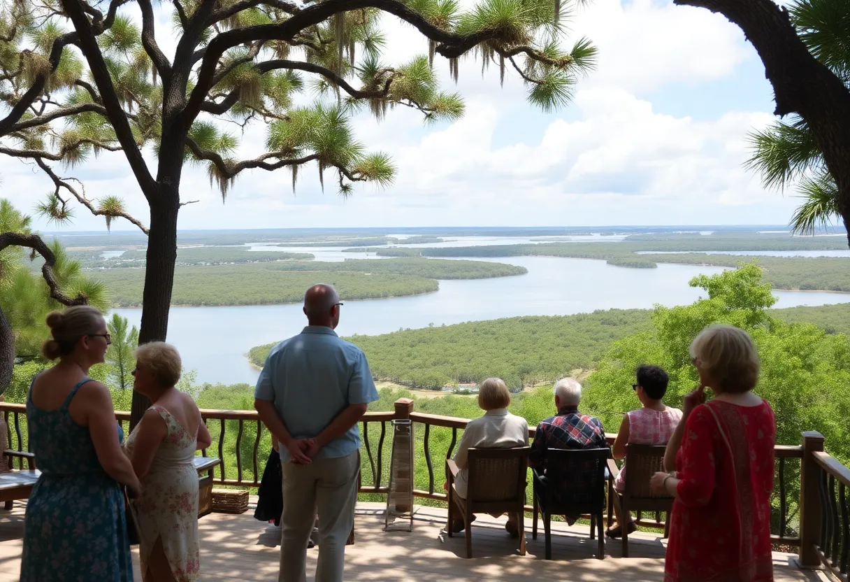 Residents engaging in a community discussion on Daufuskie Island.