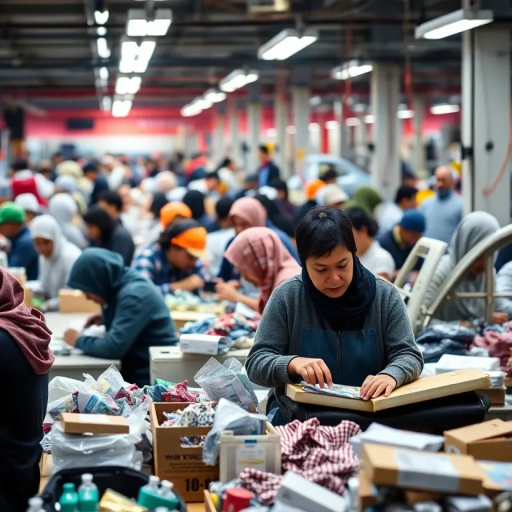 Workers in a factory setting representing diversity in labor.