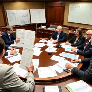 Lawmakers in a Georgia Senate committee meeting discussing income tax reform