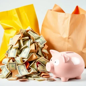 Illustration depicting the financial challenges of Georgia's SNAP program.
