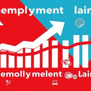 Graph showing decline in unemployment claims in Georgia