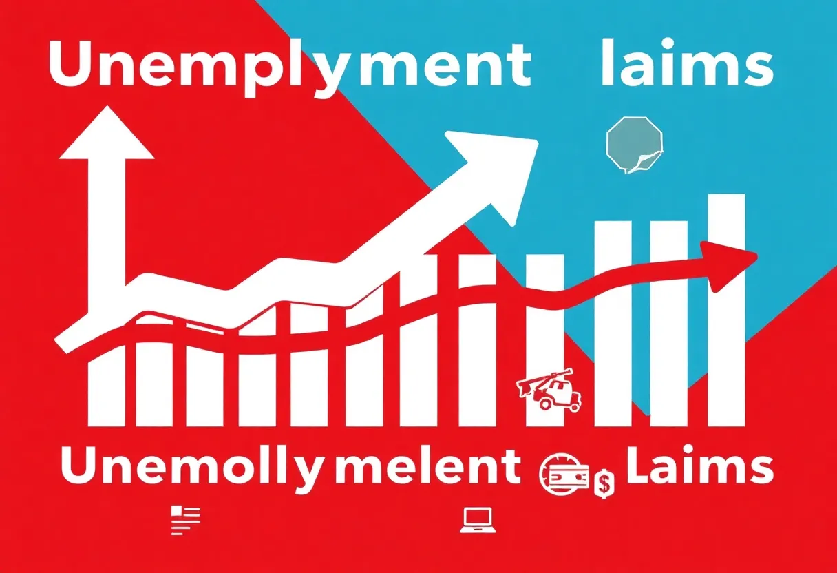 Graph showing decline in unemployment claims in Georgia
