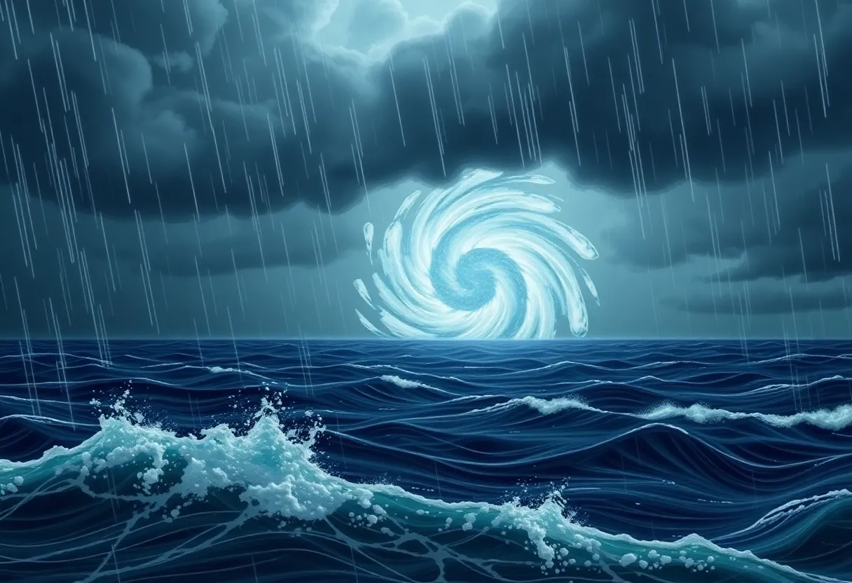Hurricane Imelda approaching the southeastern coast