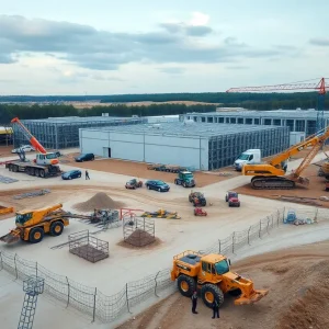 Construction site of Hyundai's battery plant in Georgia under delay.