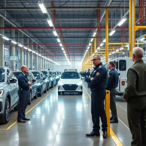Sponsored Articles Federal agents conducting an immigration raid at an electric vehicle plant