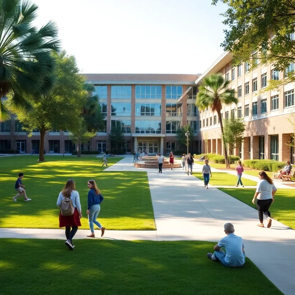 Campus view of a leading private K-12 school in Savannah, GA.