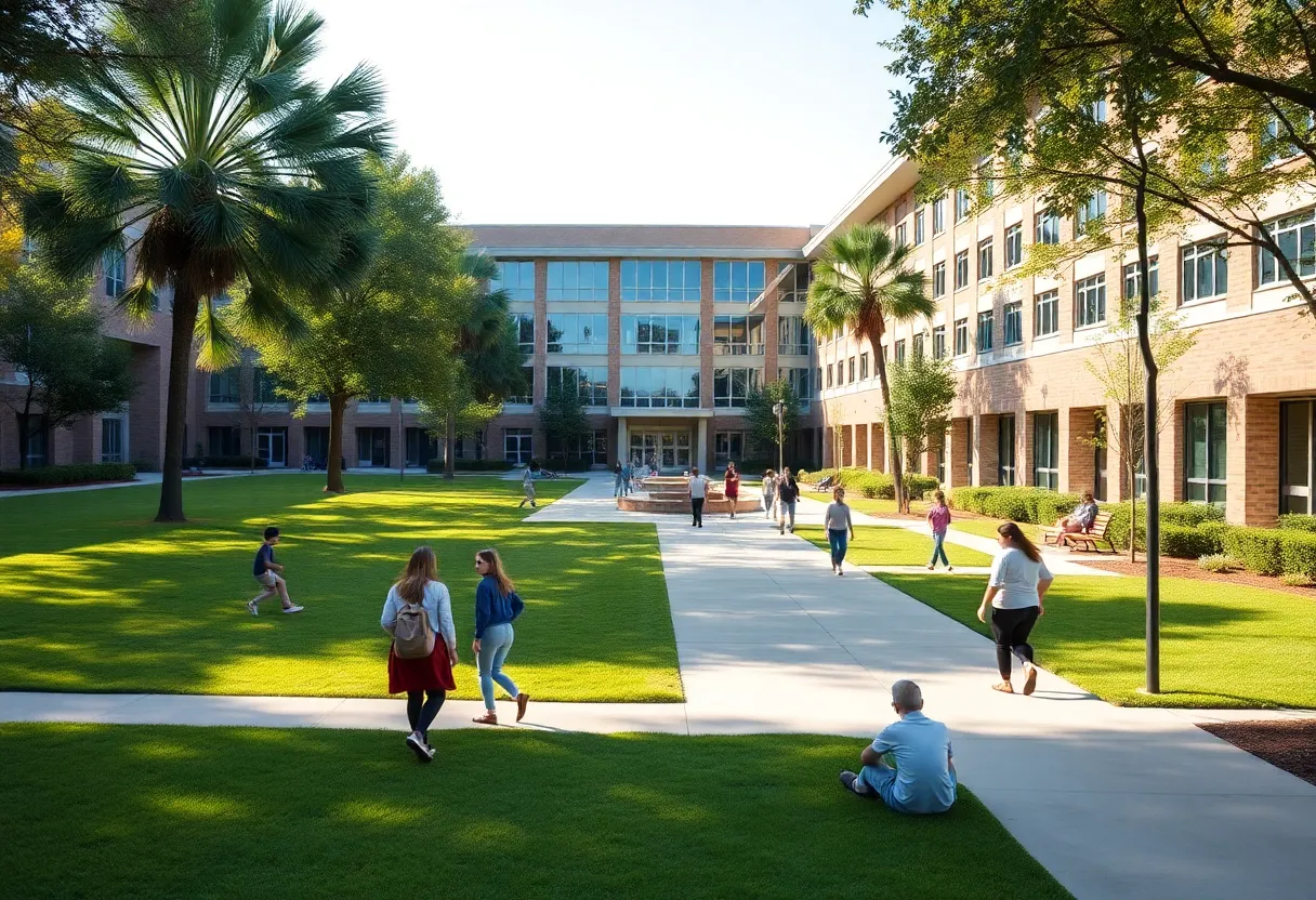 Campus view of a leading private K-12 school in Savannah, GA.
