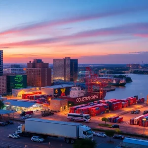 Sponsored Articles A view of Savannah highlighting its port and technology industries promoting economic growth.