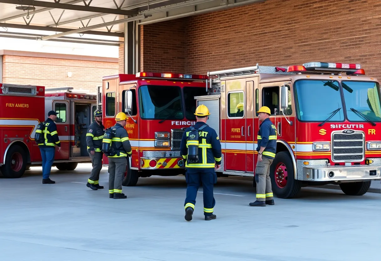 Firefighters training at Savannah Fire Department