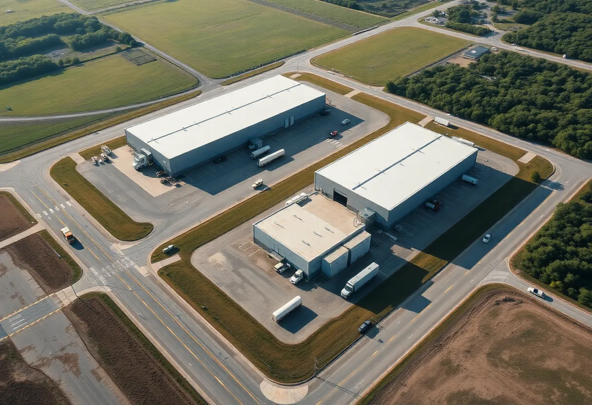Aerial view of Savannah industrial site acquired by GTIS Partners