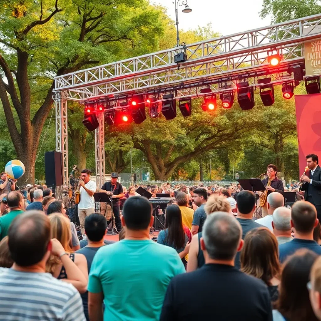 Musicians performing at the Savannah Jazz Festival