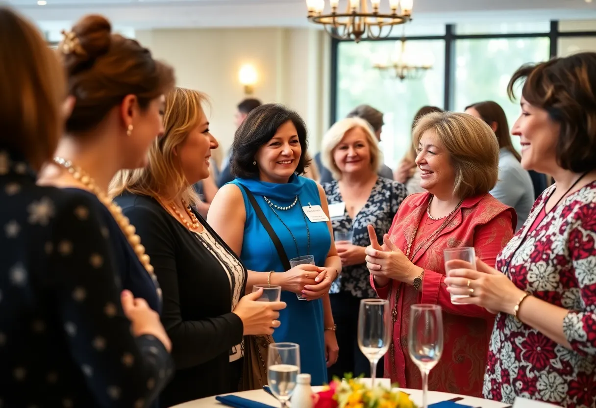 Women networking at the Savannah Newcomers Club luncheon
