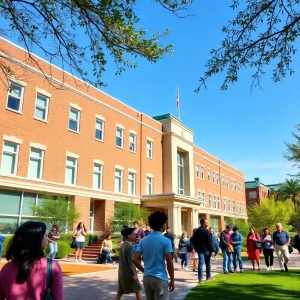 Savannah State University students engaged in campus activities