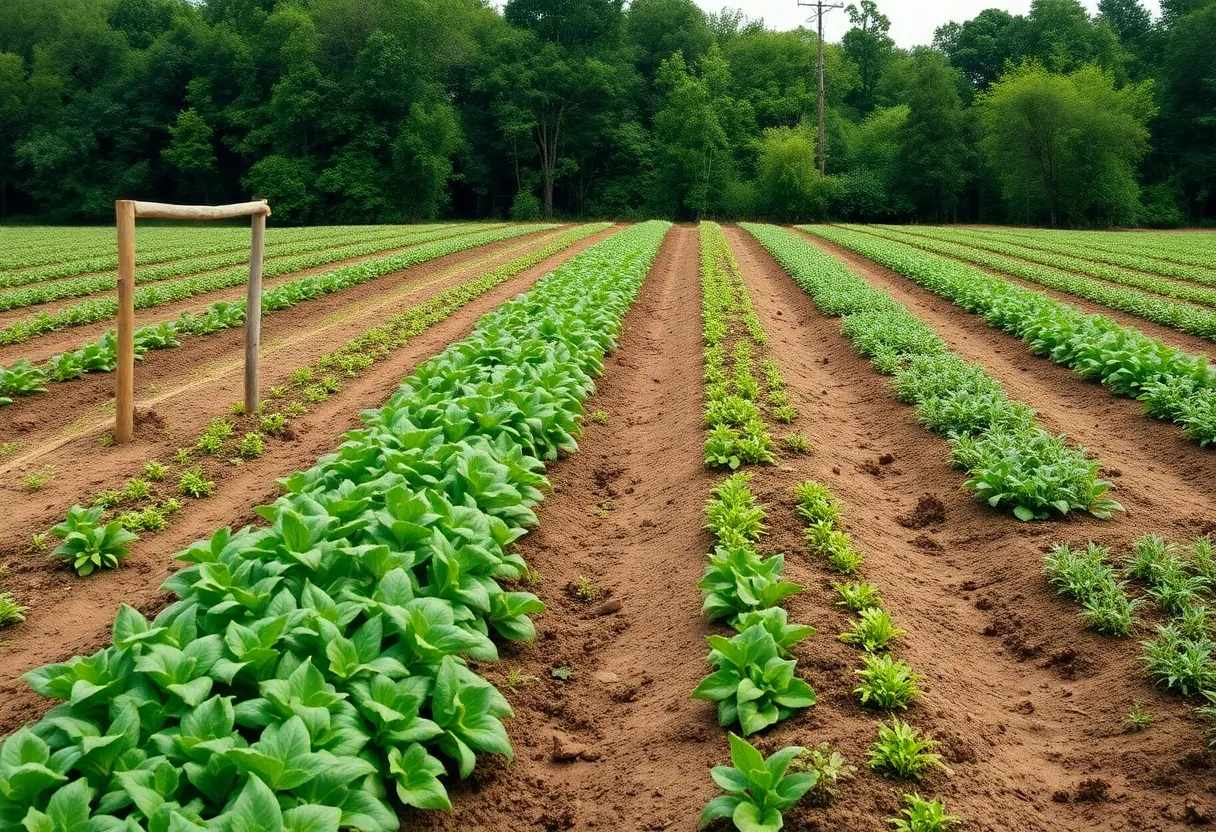 Lush farmland in Georgia recovering after a disaster