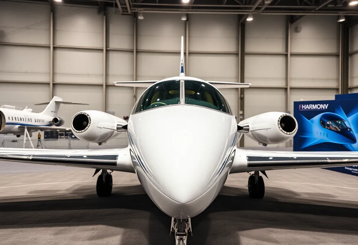 Gulfstream G300 super-midsize aircraft displayed at Savannah event
