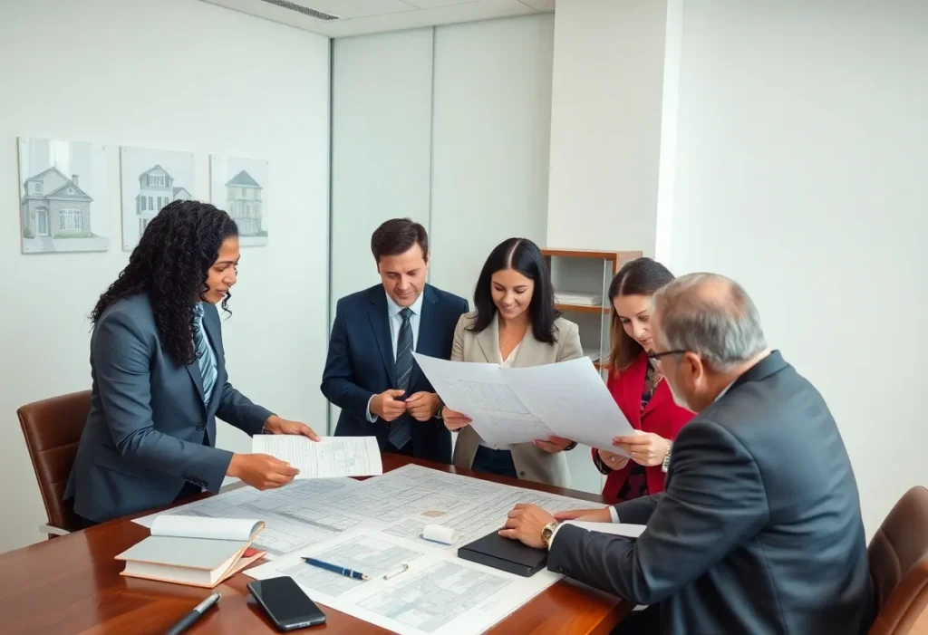 Lawyers discussing real estate transactions at HunterMaclean