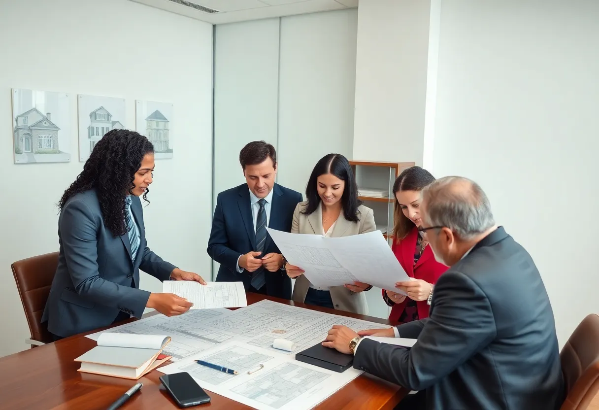Lawyers discussing real estate transactions at HunterMaclean