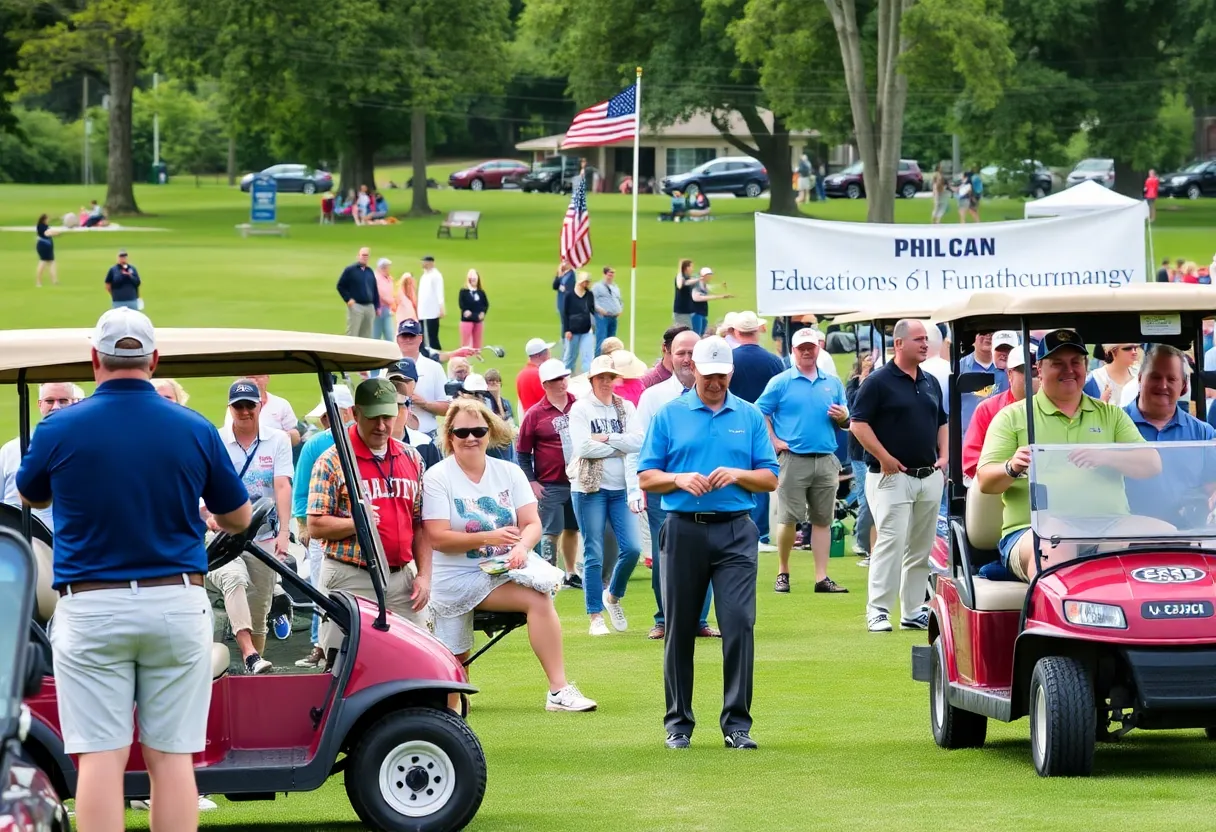 Golfers participating in Parker's Kitchen fundraising tournament