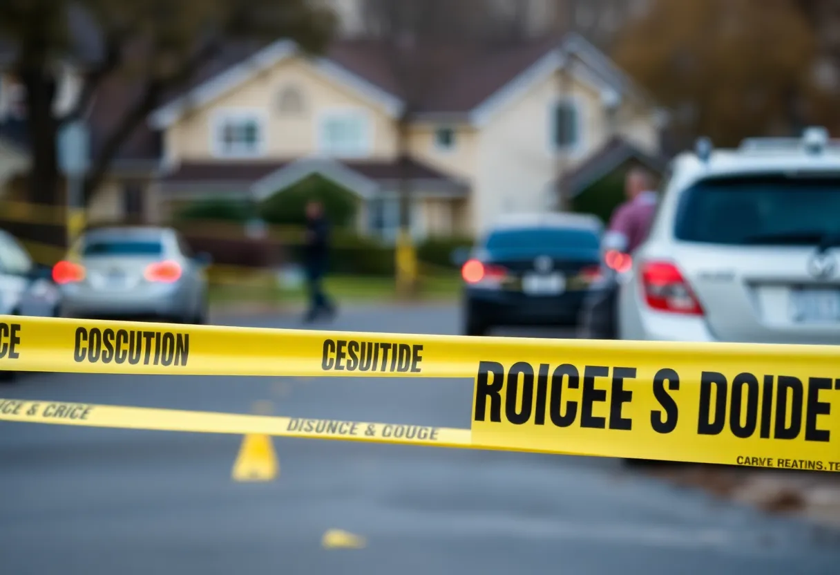 Police investigation at a crime scene in Savannah