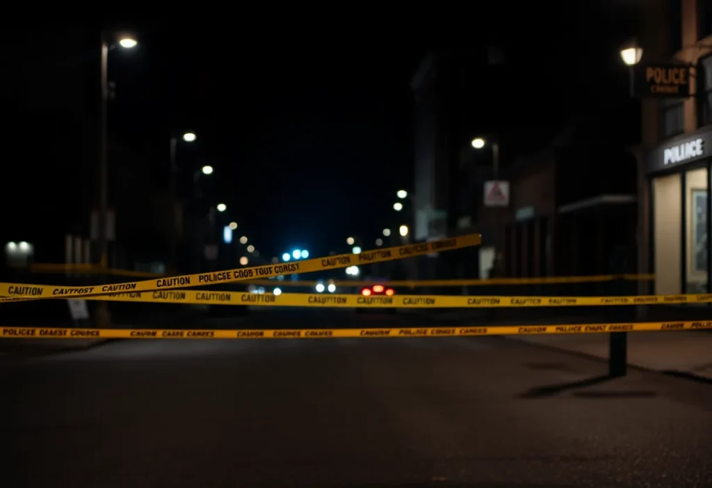 Police investigation scene in Savannah after a shooting incident