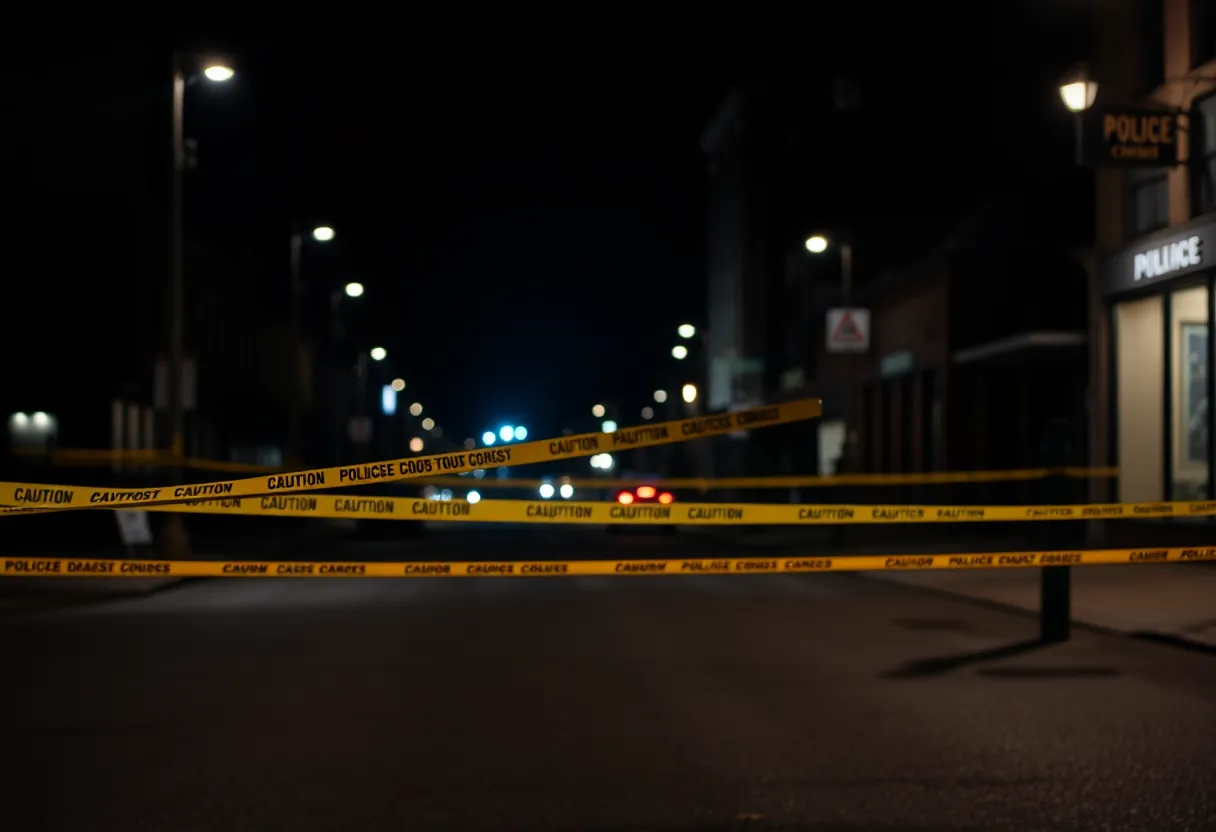 Police investigation scene in Savannah after a shooting incident