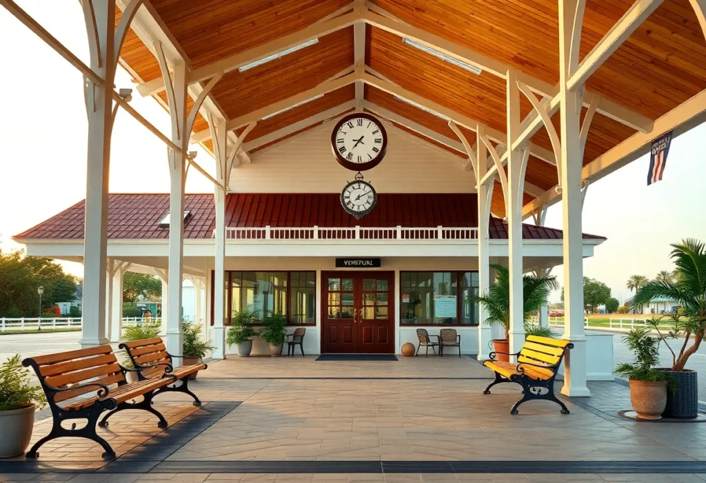 Exterior view of Savannah/Hilton Head International Airport showcasing its inviting architecture.