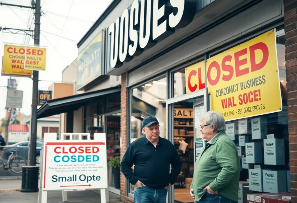 Small business storefront in Georgia affected by federal shutdown