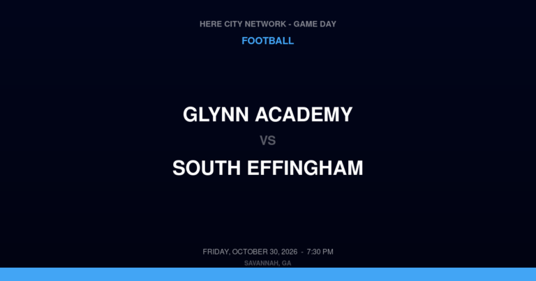 Glynn Academy vs. South Effingham — Football Game Day — Guyton, GA — Oct 30, 2026