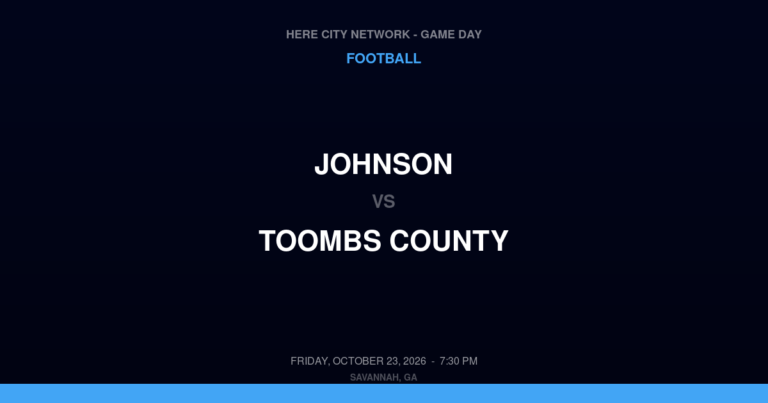 Johnson vs. Toombs County — Football Game Day — Lyons, GA — Oct 23, 2026
