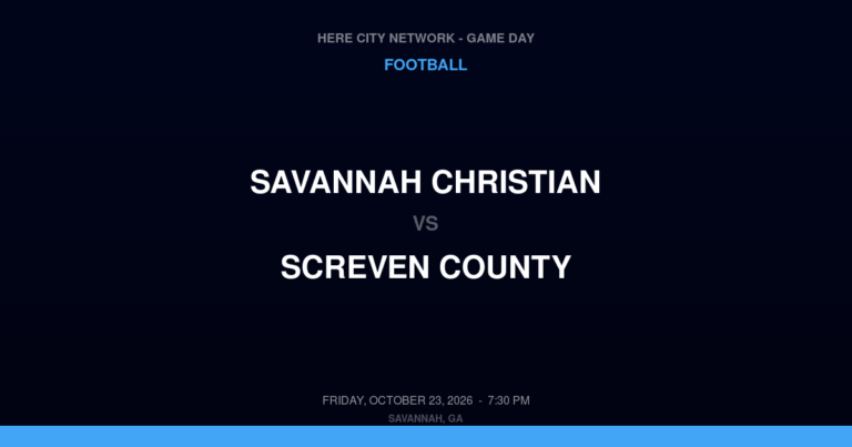 Savannah Christian 31, Screven County 22